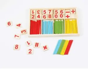 Pendidikan Anak-anak Siswa Sekolah Dasar Alat Bantu Hitungan Matematika Mainan Kayu