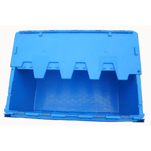Attached Lid Container <strong>Plastic</strong> Moving Tote Box <strong>Plastic</strong> <strong>Crate</strong> With Lid - Product Image 5