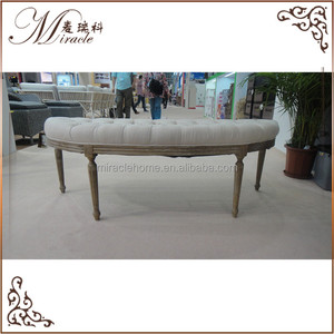 French Bedroom Furniture <strong>Bed</strong> <strong>End</strong> Bench Upholstered Ottoman <strong>Bed</strong> <strong>Stool</strong> - Product Image 1