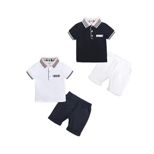 Черно-белая детская одежда, Детские рубашки поло для мальчиков, комплект одежды онлайн