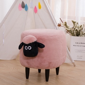 Modern Living Room Furniture <strong>Leather</strong> <strong>Stool</strong> Chair Morocco Kids Animal Wooden Footstool Chairs Velvet Ottoman Step <strong>Stool</strong> for Kids - Product Image 6