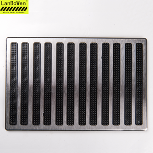 Estera del coche accesorios de acero inoxidable de silicona antideslizante 13cm 16cm 18cm talón <span class=keywords><strong>pad</strong></span> para estera del pie coche esteras para piso - Product Image 3