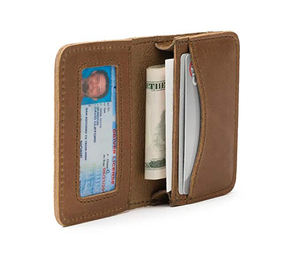 RFID Bloqueo de cuero de grano completo cuero bolsa Barón de cuero de cartera funky para hombres tarjeta titular de la cartera - Product Image 3