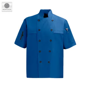 회색 배관 대중음식점 일 착용 제복을 가진 요리사 외투 재킷 검정