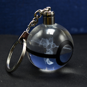 Hot Selling <strong>Pokemon</strong> Go Monster Gengar 3D Laser Pokeball Crystal <strong>Keyring</strong> - Product Image 3