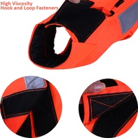 Équipement de chasse pour chien de couleur orange de sécurité, veste de chasse pour chien résistante aux déchirures en aramide avec bande réfléchissante de 3 m