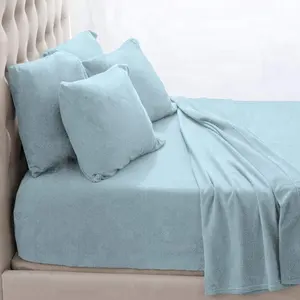 Super Soft Premium Logo Embroidered Polar Fleece Bed Sheet Sets