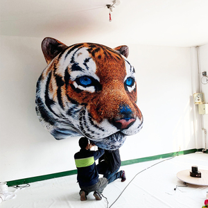 Testa di Tigre Gonfiabile Gigante Realistica, Mascotte Gonfiabile per Attività Commerciali, Esposizioni, Carnevale, Parate e Piazze - Product Image 3