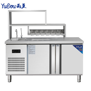 畅销商务酒店不锈钢珍珠奶茶工作台面桌不锈钢预备桌 - Product Image 5