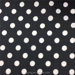Beliebter Einfarbiger Leichtgewichtiger Gewebter Polka-Dot-Bedruckter Weiß-Schwarzer 100% Baumwoll-Popeline-Stoff für Jungen Sommerkleider Hemden - Product Image 2