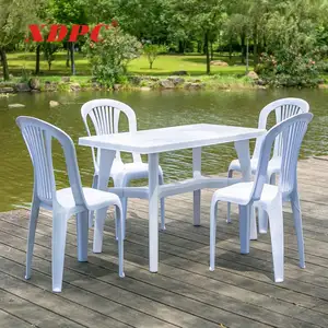 Cadeiras de mesa fixas XDPC Alemanha móveis de jardim para jardim ao ar livre móveis para pátio cadeira e mesa de plástico