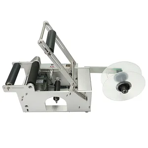 Lt50 etiqueta de máquina de etiqueta circular automática semi-automática, máquina de etiquetagem manual