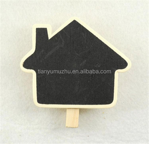 Mini clipchalkboard, Tableaux noirs sur le bâton stand! En bois babillard! Fête de mariage décorations - Product Image 3