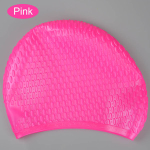 Droplets confortáveis esportes cabelo longo de silicone boné de natação para homens ou mulheres - Product Image 5