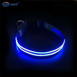 Shenzhen Pets Accesorios grueso humano fuerte Martingale, cuello de cabeza, colorido <span class=keywords><strong>Collar</strong></span> de neón Led para perro y gato - Product Image 4