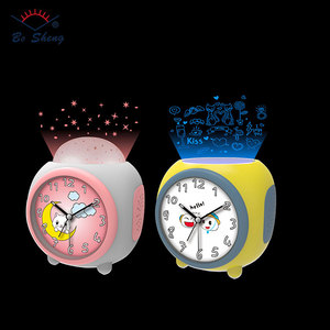 Réveil analogique à quartz avec logo personnalisé, fonction calendrier, <span class=keywords><strong>projecteur</strong></span> néon pour enfants, décoration intérieure - Product Image 5