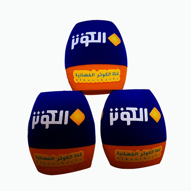 Custom Cheap Print logo High Density PU Foam Windscreen Mic Foam Cover Sponge for TV Station