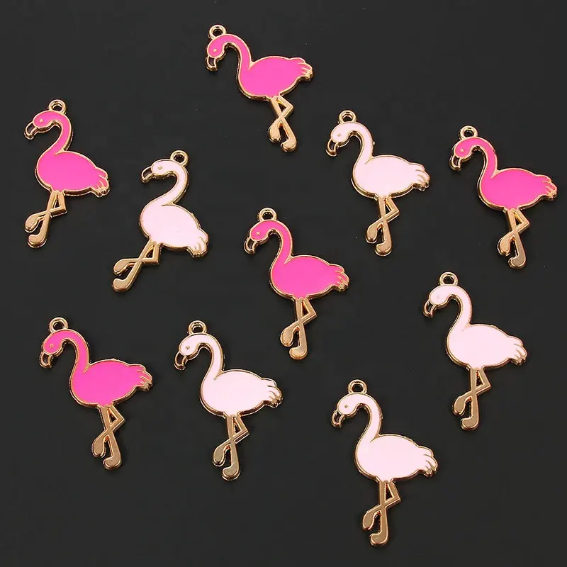 Hợp Kim Hợp Thời Trang Flamingo Sóc Men Quyến Rũ Đáng Yêu DIY Mặt Dây Chuyền Handmade Trang Sức Cho Vòng Cổ Vòng Đeo Tay