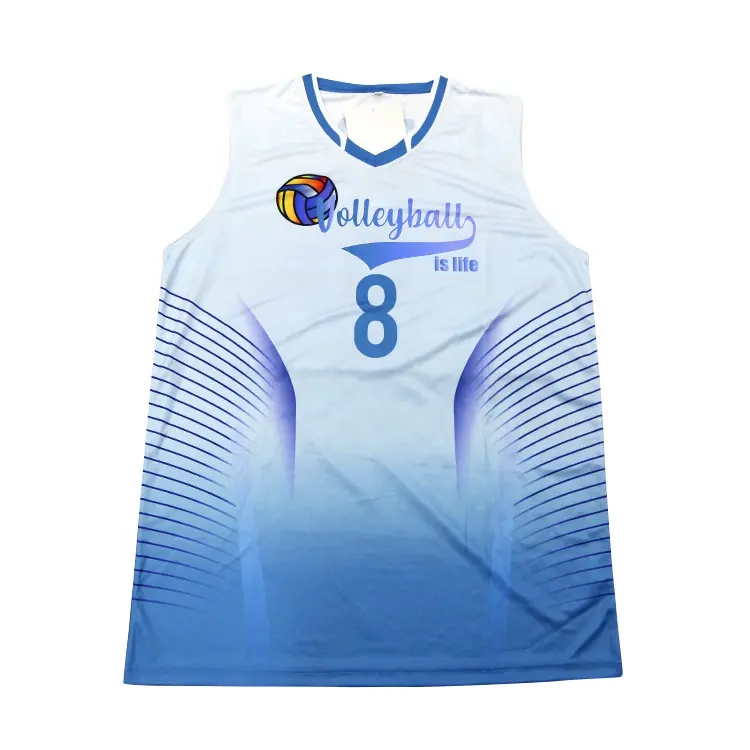 New Design Sublimação Impressão Men's Voleibol Jersey