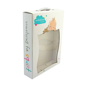 Tùy Chỉnh In Logo Tông Bé Chăn Bao Bì Hộp Gửi Thư Hộp Với Tay Cầm Nhựa Và Cửa Sổ - Product Image 2