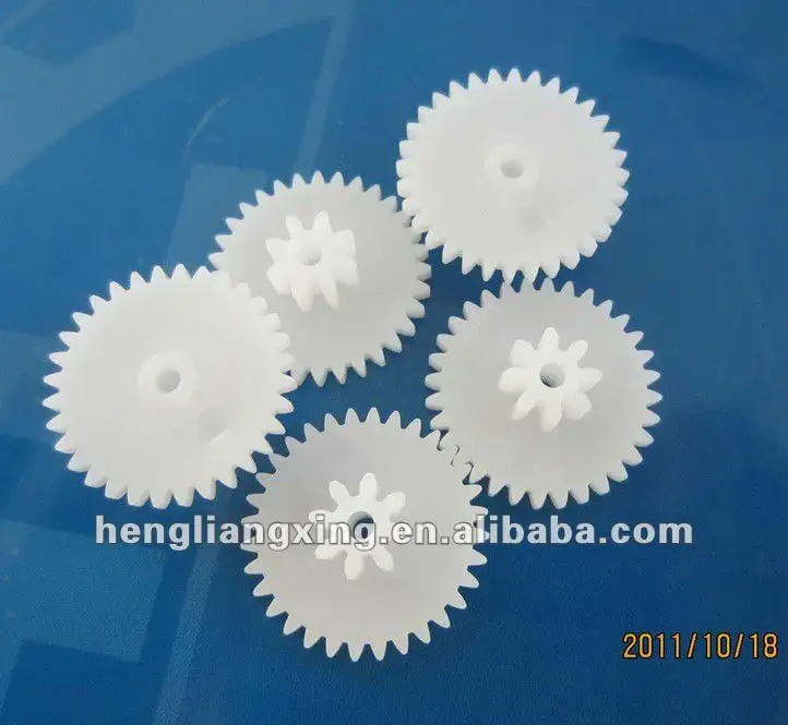 OEM small double-spur plastic gear in pom material