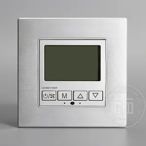 Panel DE CONTROL DE CA RS485 con marco cepillado de aluminio CNC de color plateado para casa de hotel inteligente de 24V CC