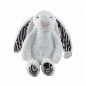 OEM uzun kulak sevimli beyaz dolması bebek peluş tavşan tavşan yumuşak oyuncak