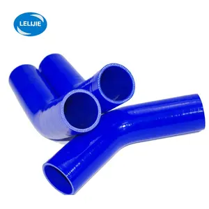 China supplier High pressure flexible automotive hose pipe ID 70mm 45 degree silicone reducer elbow hose