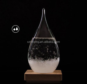 DIY globo di neve vetro vuoto con Base in legno fabbricazione su misura bottiglia di vetro di natale europeo cupola di vetro chiaro <span class=keywords><strong>Murano</strong></span> Weathe - Product Image 3