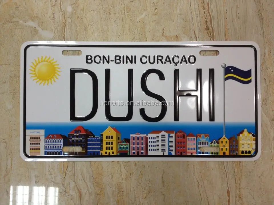 Curacao 2014 engraved license plate