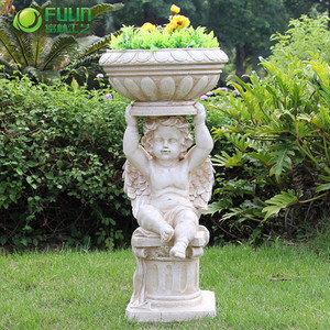 Résine cupidon ange jardin pot de fleurs - Product Image 1
