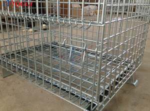 סל מתכת מתקפל רשת תיל תעשייתי - Product Image 3