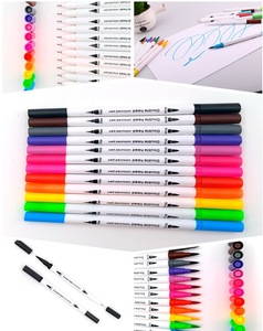 24 30 48 60 100 Colors Art Markers Water Based Ink <strong>Watercolour</strong> Dual Tip Brush <strong>Pens</strong> - Product Image 1