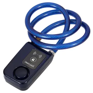 <strong>Phone</strong> <strong>APP</strong> Control Smart <strong>Lock</strong> Waterproof 110dB Alarm Blue Color Bicycle <strong>Lock</strong> Outdoor Anti Theft <strong>Lock</strong> - Product Image 1