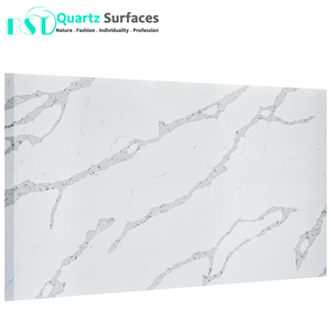 Nieve cuerpo blanco Calcuta losas de piedra de cuarzo - Product Image 1
