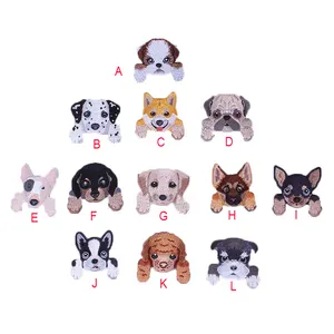 Patchs brodés animaux, 10 pièces, différents Styles, chien, Animal