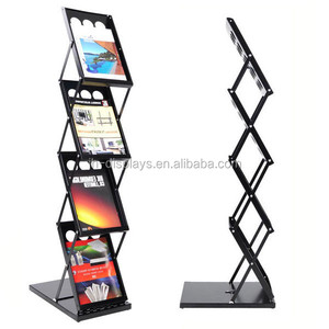 Expositor de folletos Matel, 4 bolsillos, portátil, plegable - Product Image 1