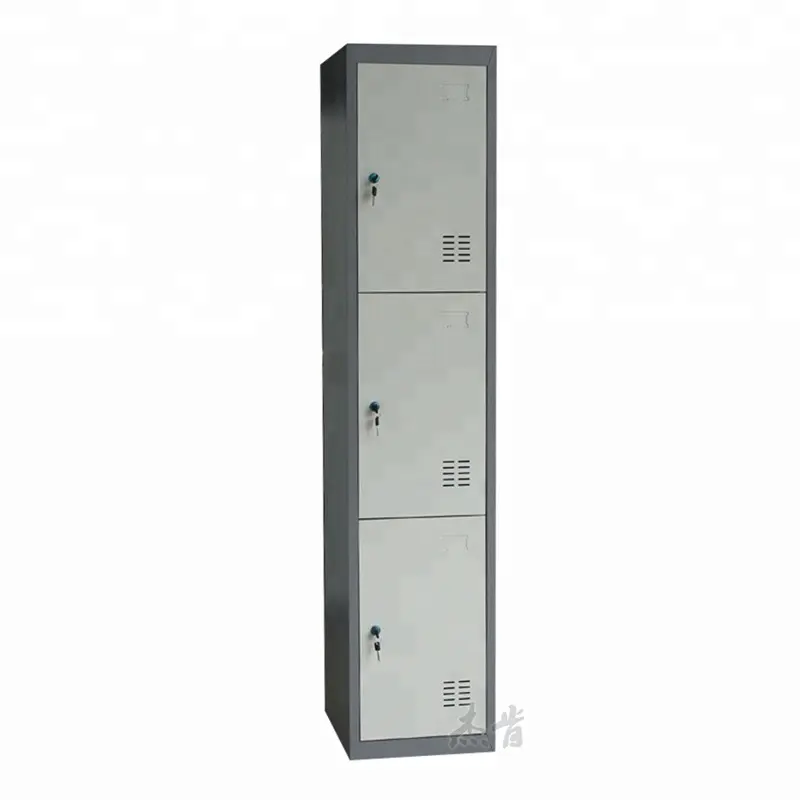 factory directly three door steel locker ,3 tier steel wardrobe with lock