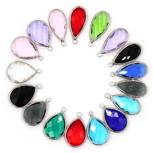 Jewelry Making Teardrop Glass Pendant Stone Crystal Rhinestones Stones Crystal for DIY Earring Decoration