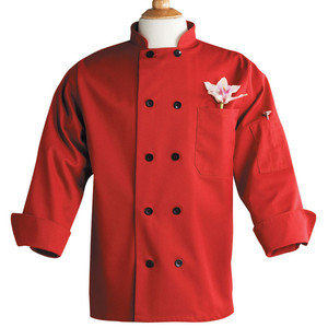 Promozionale OEM all'ingrosso mezza manica nero cuoco vestiti del cappotto vino rosso da cucina dell'hotel ristorante cuoco uniforme - Product Image 2