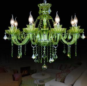 European Hotel Camera Da Letto Luci Ristorante <span class=keywords><strong>Verde</strong></span> <span class=keywords><strong>Lampadario</strong></span> di Cristallo - Product Image 3