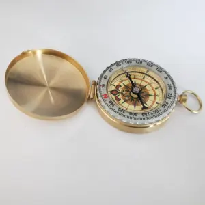 Relógio de distribuição vintage flip bússola