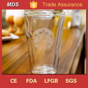 Insaluted starbuck 14 oz vaso de doble pared de vidrio taza de capuchino - Product Image 2