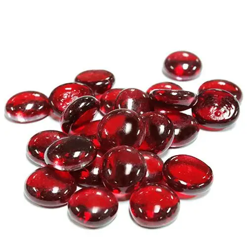 wholesale bulk fire ruby red glass gems for vase filler,fire pit