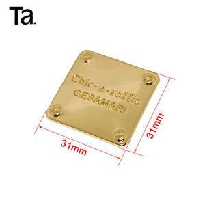 TANAI Thương Hiệu Nhà Máy Tùy Chỉnh Túi Xách Tấm Kim Loại Thẻ Nhãn Phần Cứng Cho Túi Xách - Product Image 4