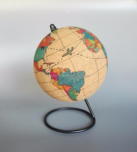 2024 Mini Hand Painting Educational World Map Desktop Color Cork Globe