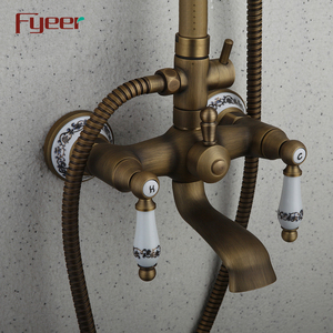 Fyeer Exposed <strong>Shower</strong> Bathroom Antique <strong>Bath</strong> <strong>Shower</strong> <strong>Set</strong> - Product Image 6