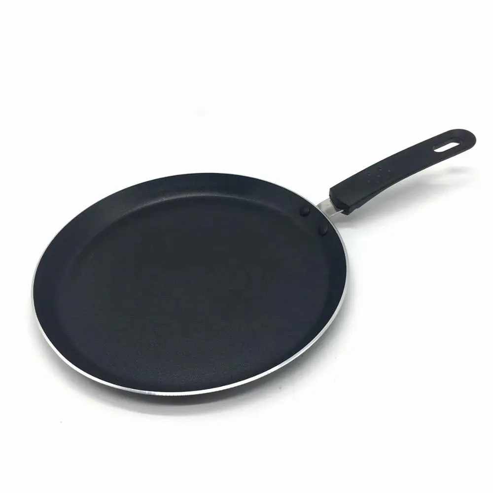 Press Aluminum non-stick coating crepe pan with bakelite handle induction bottom