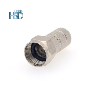 100 cái/túi Brass đồng trục f nối RG59 RG6 cáp đồng trục nữ nối 50ohm 75Ohm f-loại CCTV Camera với vòng nối - Product Image 3