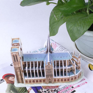 Modèle de puzzle en papier d'architecture 3D DIY-Notre <span class=keywords><strong>Dame</strong></span> De Paris Jeu amusant et éducatif dans la série Great World Architecture - Product Image 3
